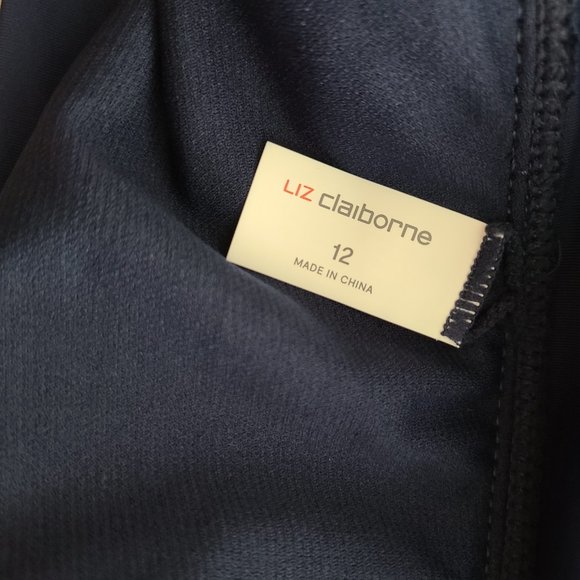 Liz Claiborne women's swim bottom skirt navy blue size 12 NWT - Picture 12 of 13